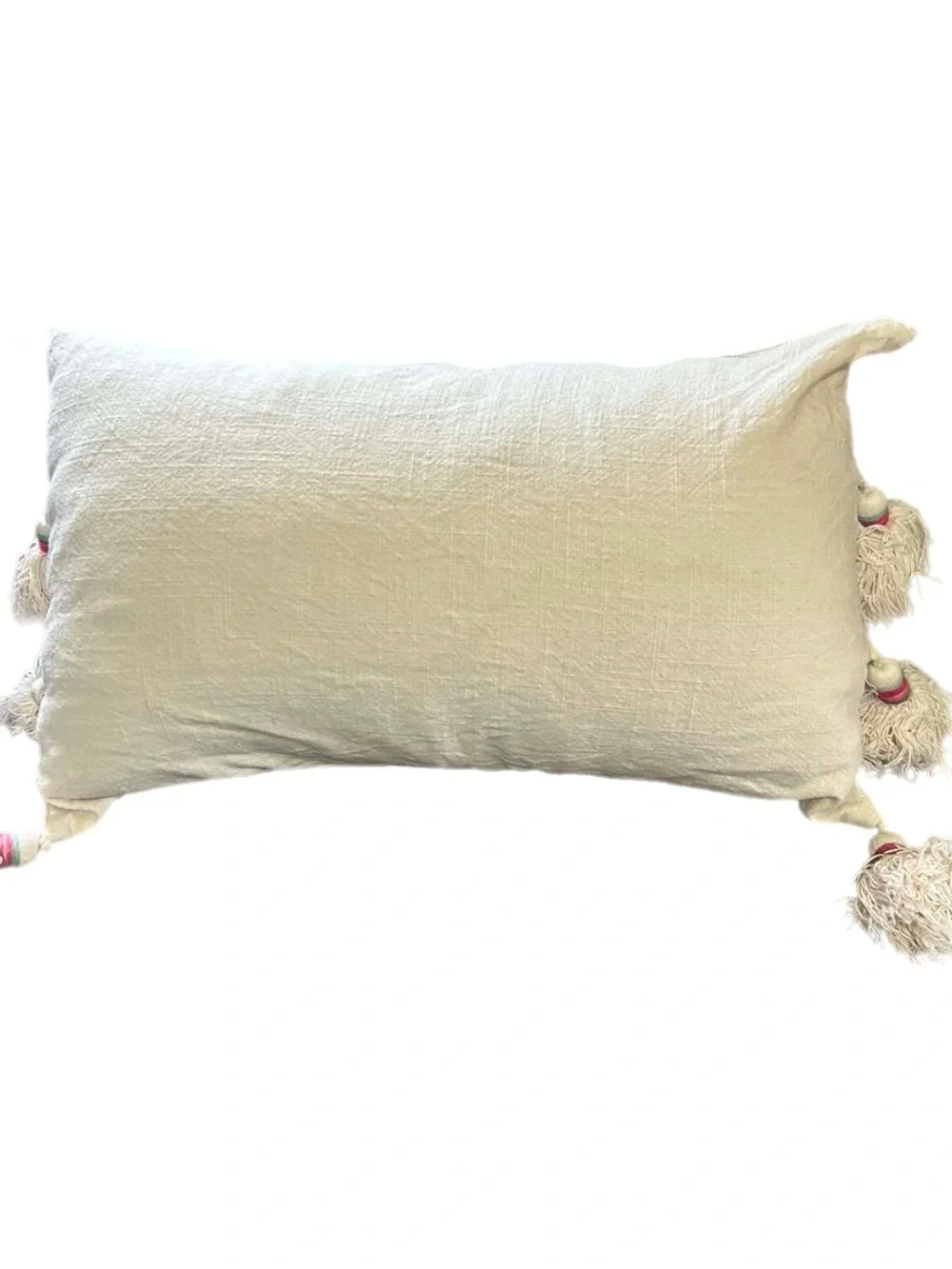 Anthropologie Melika Decoration Pillow Wool Floral Peacock Embroidery Bohemian